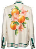 Casablanca Camicia Oranges en Fleur in seta stampata