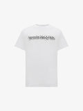 T-shirt McQueen Con Stampa Logo da Uomo in Bianco